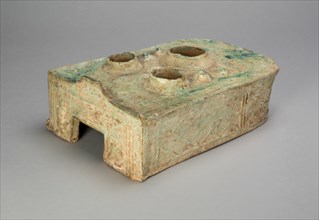 Stove with Figures and Geometric Designs, Eastern Han dynasty (A.D. 25-220). Creator: Unknown.