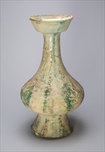 Bottle with Cupped Mouth and Mock Ring Handles, Eastern Han dynasty (A.D. 25-220). Creator: Unknown.