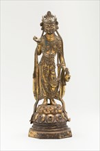 White-Robed Guanyin (Avalokiteshvara) in "Thrice-Bent" Pose..., Sui dynasty, early 7th century. Creator: Unknown.