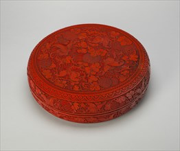 Covered Box with Butterflies, Gourds, and..., Qing dynasty, Yongzheng or early Qianlong period. Creator: Unknown.