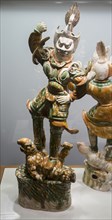 Armored Guardian King (Tianwang) Trampling Demon, Tang dynasty, first half of 8th century. Creator: Unknown.