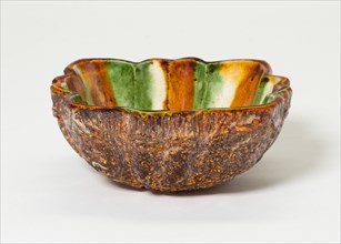 Lobed Bowl with Foliate Medallions, Tang dynasty (618-906), first half of 8th century. Creator: Unknown.