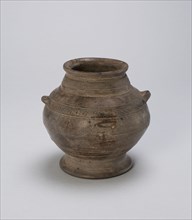Jar with Grooved Bands and Loop Handles, Shang dynasty, 12th-11th century B.C. Creator: Unknown.