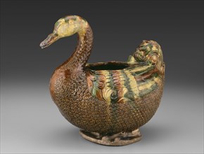 Vessel in Form of a Mandarin Duck or Wild Goose, Tang dynasty (618-907 A.D.), 1st half of 8th cent. Creator: Unknown.