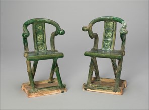 Miniature Folding Chairs (Mingqi), Ming dynasty (1368-1644). Creator: Unknown.