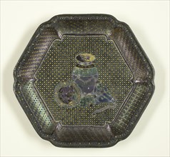 Dish with Images of Antiquities, late Ming (1368-1644) or early Qing dynasty, 17th century. Creator: Unknown.
