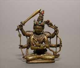 Guhyasamaja Manjuvajra, an Esoteric Form of Bodhisattva Manjushri, Pala period, 12th century. Creator: Unknown.