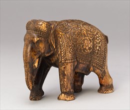 Walking Elephant with Floral Caparison, 17th century. Creator: Unknown.