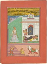 Lalita Ragini, Page from a Jaipur Ragamala Set, 1750/70. Creator: Unknown.