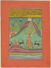 Ragini Todi, Page from a Jaipur Ragamala Set, 1750/70. Creator: Unknown.
