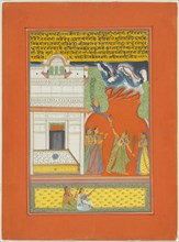 Ragini Madhumadhavi, Page from a Jaipur Ragamala Set, 1750/70. Creator: Unknown.
