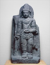 Bodhisattva Manjushri Holding a Blue Lotus (Utpala), 9th/10th century. Creator: Unknown.