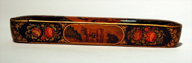 Pen Box (Qalamdan), Qajar dynasty (1796-1925), 19th century. Creator: Unknown.