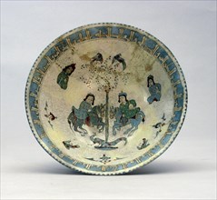 Bowl with Two Figures on Horseback, late 12th/early 13th century. Creator: Unknown.