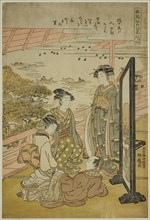 Evening Glow at Matsusaki (Matsusaki no sekisho), c. 1776/81. Creator: Isoda Koryusai.