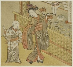 The Ninth Month (Kikuzuki), from the series "Fashionable Twelve Months (Furyu..., c. 1770/72. Creator: Isoda Koryusai.