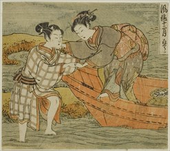 The Third Month (Hanamizuki), from the series "Fashionable Twelve Months..., c. 1770/72. Creator: Isoda Koryusai.