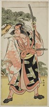 The Actor Ichikawa Danjuro V as Kajiwara Genta Kagesue in the Play Yuki Nazuna Saiwai..., c 1787. Creator: Katsukawa Shunko.
