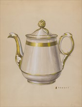 Teapot, c. 1937. Creator: Robert Stewart.