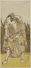 The Actor Nakamura Nakazo I as Hachiman Taro Yoshiie (?) in the Play Oshu Adachi ga..., c. 1775. Creator: Katsukawa Shunko.