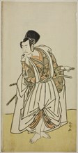 The Actor Ichikawa Yaozo II as Sakura-maru in the Play Sugawara Denju Tenarai Kagami...c. 1776. Creator: Katsukawa Shunko.