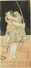 The Actor Nakamura Nakazo I as Danshichi Kurobei in Act Eight of the Play Natsu..., c. 1779. Creator: Katsukawa Shunko.