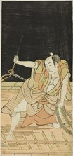 The Actor Ichikawa Danjuro V as Issun Tokubei in Act Eight of the Play Natsu Matsuri..., c. 1779. Creator: Katsukawa Shunko.