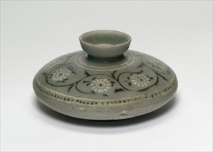 Oil Bottle with Chrysanthemum Flower Heads, Korea, Goryeo dynasty, late 12th/13th century. Creator: Unknown.