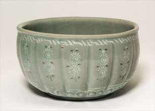 Fluted Bowl with Chrysanthemum Flower Heads, Korea, Goryeo dynasty (918-1392), late 13th century. Creator: Unknown.