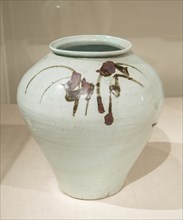 Jar with Abstract Strokes, Korea, Joseon dynasty (1392-1910), 17th century. Creator: Unknown.