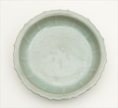 Foliate and Lobed Dish with Floral Sprays, South Korea, Goryeo dynasty (918-1392), 12th century. Creator: Unknown.