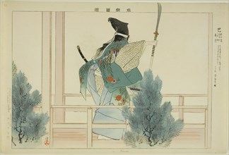 Tomoe, from the series "Pictures of No Performances (Nogaku Zue)", 1898. Creator: Kogyo Tsukioka.