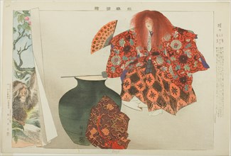 Shojo, from the series "Pictures of No Performances (Nogaku Zue)", 1898. Creator: Kogyo Tsukioka.