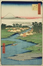 Horie and Nekozane, from the series "One Hundred Famous Views of Edo (Meisho Edo hyakkei)", 1856. Creator: Ando Hiroshige.
