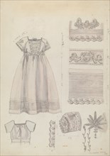 Embroidered Dress & Mull Cap, 1936. Creator: Ella Josephine Sterling.