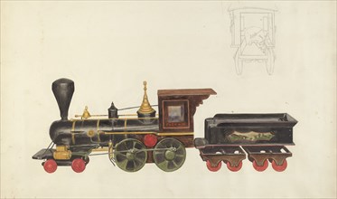 Toy Locomotive, c. 1936. Creator: Alice Stearns.
