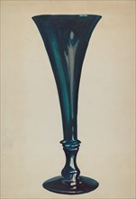 Trumpet Glass Vase, c. 1936. Creator: Ella Josephine Sterling.