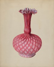 Ornamental Ruby Vase, c. 1936. Creator: Robert Stewart.