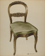 Carved Side Chair, c. 1937. Creator: Robert Stewart.