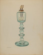 Whale Oil Lamp, c. 1938. Creator: Isidore Steinberg.