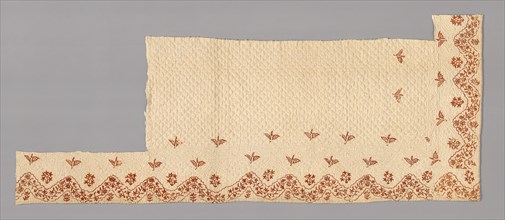 Fragments from a Bedcover made of Petticoat Borders, France, Late 18th century.