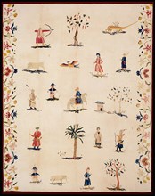 Bed Curtain, United States, c. 1720.