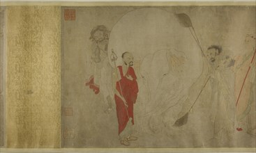 Washing the White Elephant, Ming dynasty (1369-1644), late 16th century. After Zhang Sengyao or Qian Xuan.