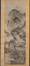 Water Pavilion by Twin Pines, Yuan or early Ming dynasty, 14th-15th century. Previously attributed to Guo Xi.