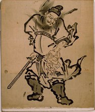 Shôki the Demon Queller, from an album of paintings of Shôki, Edo period (1615-1868), Edo period, 18th century.