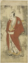 The Actor Nakamura Sukegoro II as Kaminari Shokuro in the Joruri "Gonin Otoko" (Five Chivalrous Commoners), Played as One Act in the Ayatsuri Kabuki Ogi (Mastery of the Fan in Kabuki), Performed at th...
