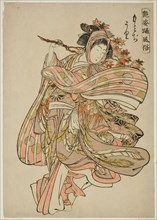 Viewing Maple Leaves (Momijigari), from the series "Dance Customs of Captivating Figures (Adesugata odori fuzoku)", c. 1772/80. Attributed to Kitao Shigemasa.