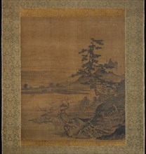 Spring View from a Thatched Pavilion on the Lakeshore, late 15th century. Attributed to Sesshu.