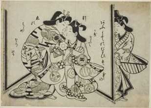 An Interrupted Embrace, c. 1685. Attributed to Sugimura Jihei.