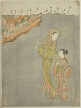 Going to the Theater, c. 1770/71. Attributed to Suzuki Harunobu.